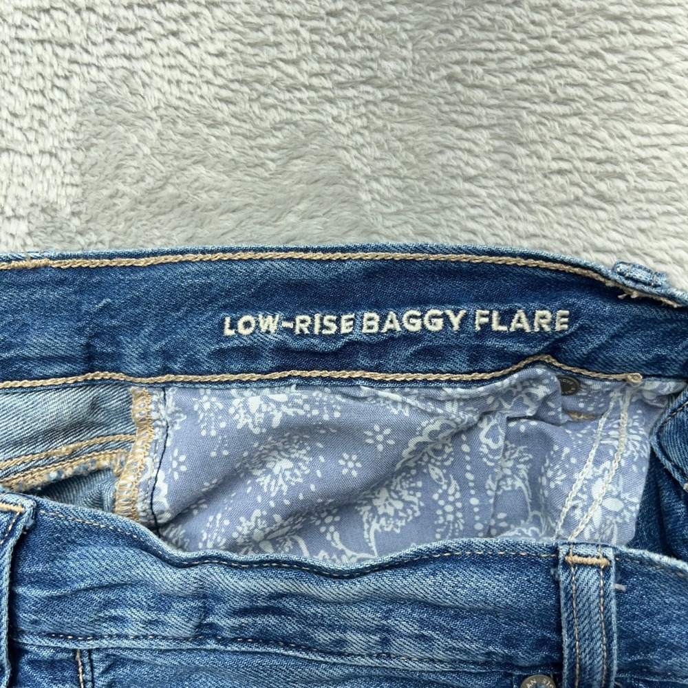 Women's Blue Wide-Leg Flared Jeans - Picture 6 of 10
